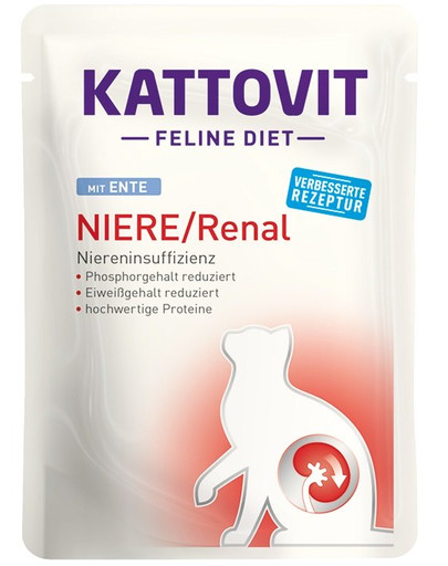 KATTOVIT Feline Diet Niere/Renal pardilihaga  24 x 85 g Neerufunktsiooni toetamine kroonilise neerupuudulikkuse korral.
