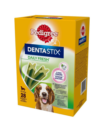 PEDIGREE DentaStix igapäevased värske kana maitsega suupisted keskmistele koertele 4x180g + TASUTA koeraraamat