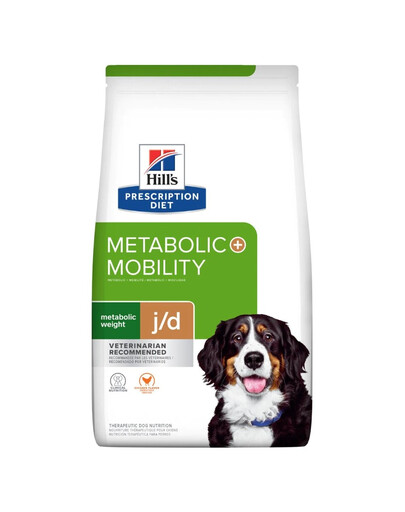 HILL'S Prescription Diet Canine Metabolic + Mobility 24 kg (2 x 12 kg) kuivtoit täiskasvanud koertele, mille koostis on ülekaalu ja osteoartriidi vastu.