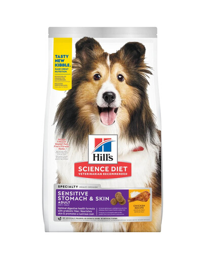 HILL'S Canine Adult Sensitive Maha ja nahk 28 kg (2x14 kg) koerte kuivtoit tagab optimaalse seedetrakti tervise,