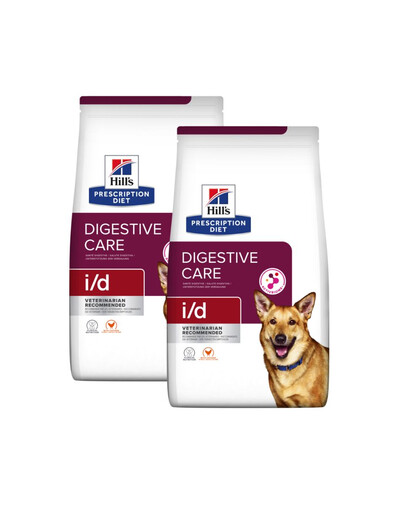 HILL'S Prescription Diet i/d Activ Biome Digestive Care Chicken Dog tundliku seedesüsteemiga koertele kanalihaga 24 kg (2x12 kg)