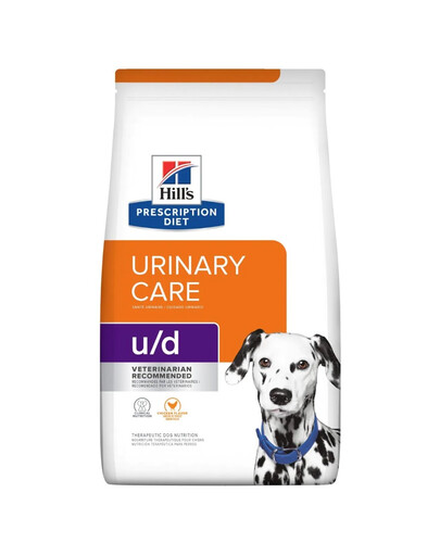 HILL'S Prescription Diet Canine U/D Urinary Care 20 kg (2 x 10 kg) toetab urolitiaasiga koerte ravi.
