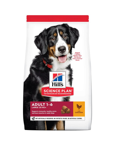 HILL'S Science Plan Canine Adult Large breed Kanalihaga koeratoit 36 kg (2x18 kg)  suurte tõugu koerte energiavajaduste