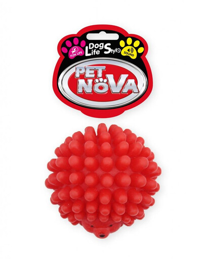PET NOVA DOG LIFE STYLE Siil mänguasi koertele 6.5cm punane