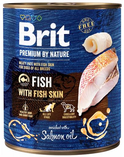 BRIT Premium by Nature 12 x 800 g kala ja kalanahk naturaalne koeratoit