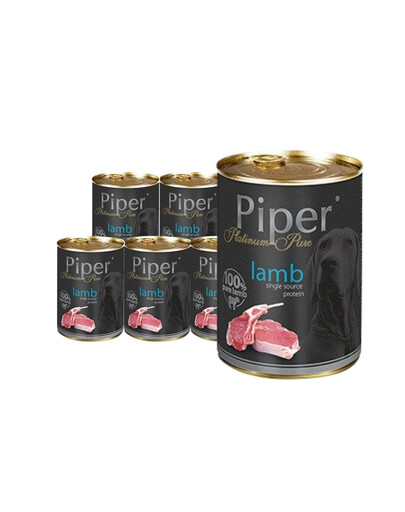DOLINA NOTECI PIPER Platinum Pure lambalihaga märgtoit allergilistele koertele 12x400g