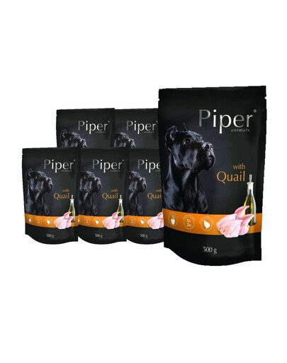 DOLINA NOTECI PIPER Animals with quail wet dog food 10x500 g