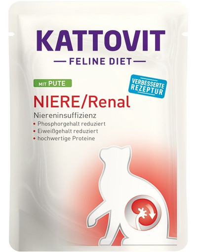 KATTOVIT Feline Diet Niere/Renal kalkun 24 x 85 g Neerufunktsiooni toetamine kroonilise neerupuudulikkuse korral