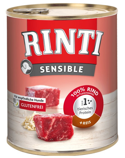 RINTI Sensible Veiseliha riisiga 12 x 800 g