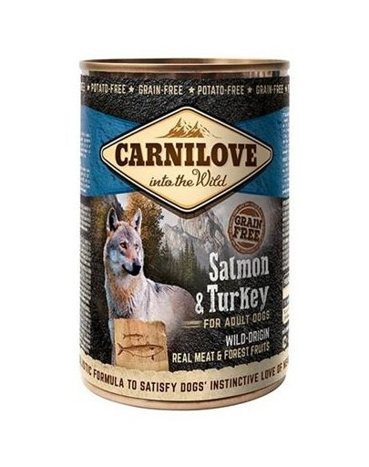 CARNILOVE Wild Meat Salmon&Turkey märg koeratoit 24 x 400 g