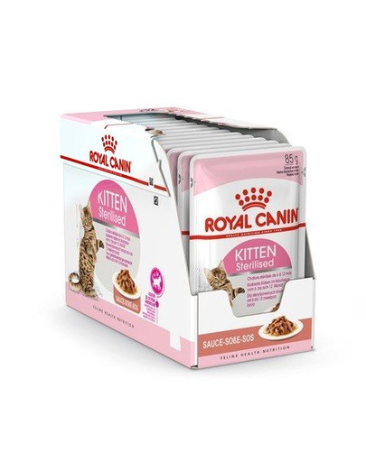 ROYAL CANIN Kitten  märgtoit kastmes kuni 12 kuu vanustele steriliseeritud kassipoegadele 24 x 85 g