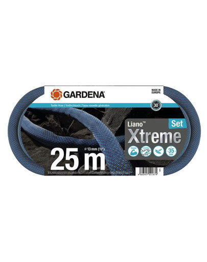 GARDENA tekstiilist vooliku Liano Xtreme 25m komplekt