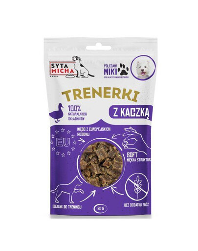SYTA MICHA Treningówki z kaczką dla psa 80g