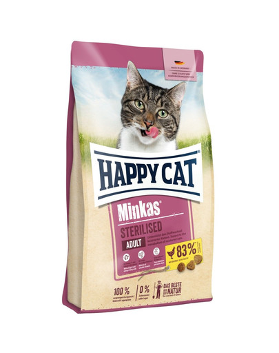 HAPPY CAT Mink Steriliseeritud Geflügel kodulinnulihaga 1,5 kg