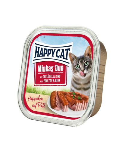 Happy Cat Duo pasteet kana- ja veiselihaga 100 g
