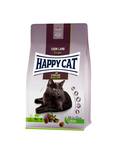 HAPPY CAT Sterilised Jagnięcina 4 kg dla kotów kastrowanych