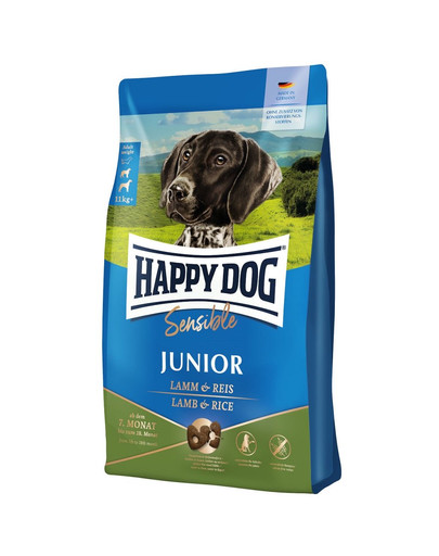 HAPPY DOG Sensible Junior lambaliha ja riis 4kg
