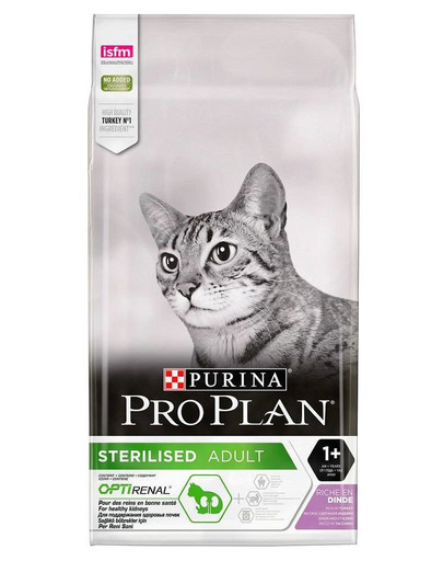 PURINA Pro Plan Cat Sterilised Optirenal  kuivtoit steriliseeritud kassidele kalkuniga 1,5 kg