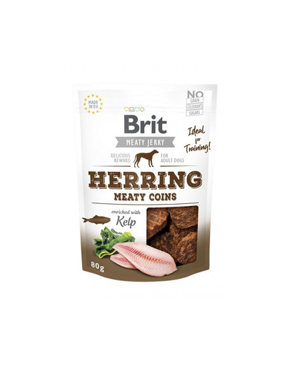 BRIT Jerky Snack Herring Meaty coins 80g heeringat ja kana maiuspala