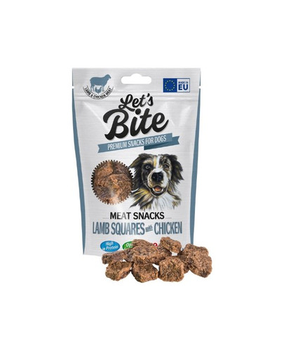 BRIT Let’s Bite Meat Snacks squares 80g maiuspala  lambaliha ja kanaga