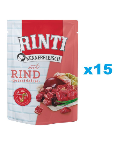 RINTI Kennerfleisch Beef Veiselihaga kotikes 15 x 400 g