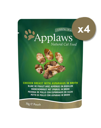 APPLAWS Cat Pouch  12 x 70 g kassi märgtoit kana ja kõrvitsaga