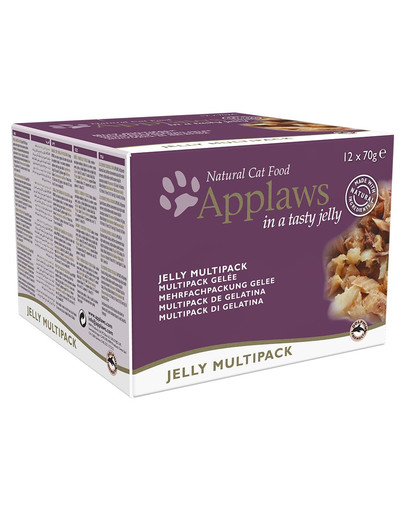 APPLAWS Cat Tin Multipack 12 x 70 g Jelly Selection kasside märgtoit erinevate kalade ja kanalihaga