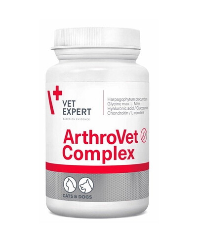 VETEXPERT ArthroVet Complex 90 tab. Toetav preparaat koertele ja kassidele, kellel on liigesekõhre ja normaalne liigesehäire.