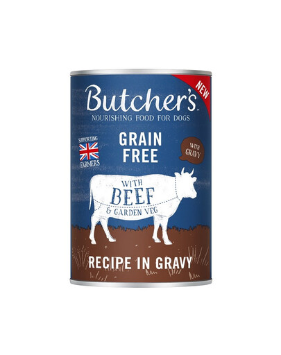 BUTCHER'S Original Recipe in Gravy, koeratoit, veiselihapirukad kastmes, 6 x 400g