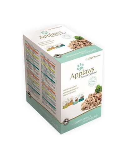 APPLAWS Cat Pouch Multipack 4 x 12 x 70 g erinevate maitsetega kassitoit tarrendis
