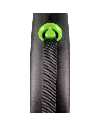 FLEX sissetõmmatav jalutusrihm Black Design L 5 m pikkuse lindiga, roheline