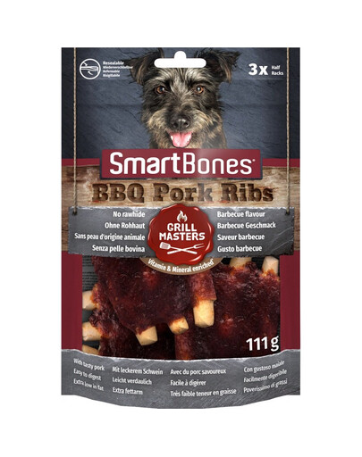 SMART BONES GrillMaster Ribs Half Rack 3 szt. kõigi koerte puhul