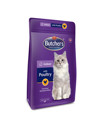 BUTCHER'S Functional Cat Dry Indoor kodulinnulihaga 800 g
