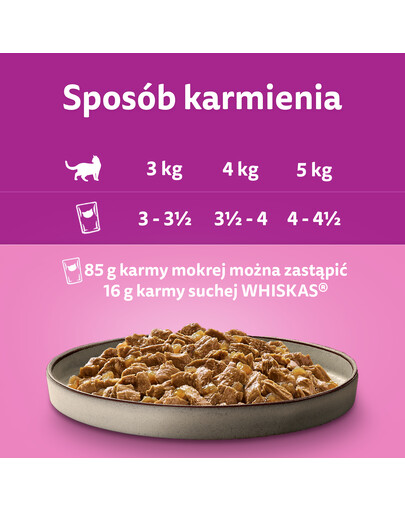 WHISKAS Pure Delight linnuliha friikartulid kana ja kalkuniga 4x85g