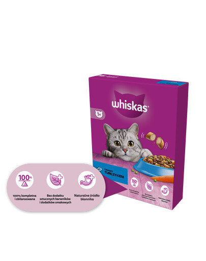 WHISKAS Adult 6x1,9 kg kuivtoit kassidele maitsva tuunikalaga