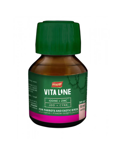 VITAPOL Vitaline Zinc + jood eksootilistele lindudele 50ml
