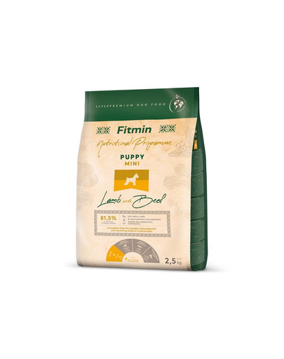 FITMIN Dog Mini Puppy Lambaliha ja loomaliha 2,5 kg väikest tõugu kutsikatele