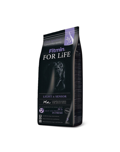 FITMIN Dog For Life Light & Senior 2,5kg dla starszych psów
