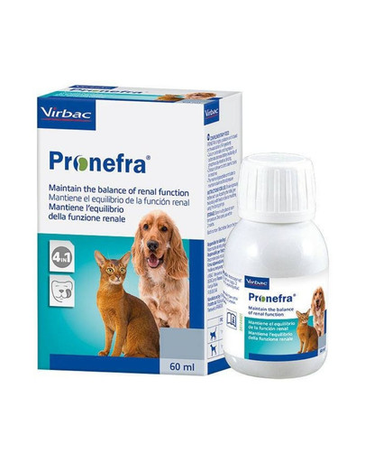 VIRBAC Pronefra suukaudne neerupreparaat koertele ja kassidele 60 ml