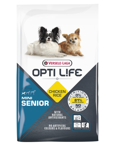 VERSELE-LAGA Opti Life Senior Mini vanematele väikest tõugu koertele Linnuliha 7,5 kg