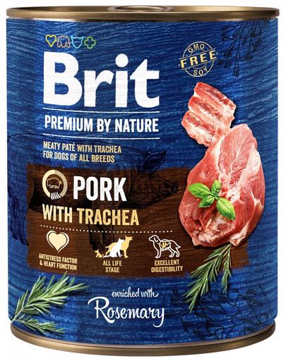BRIT Premium by Nature 800 g sealiha ja trahheat sisaldav märgtoit koertele