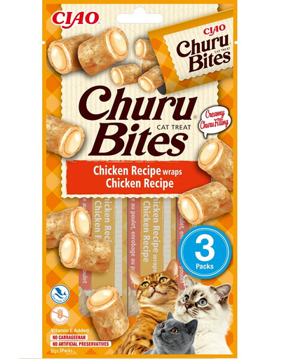 INABA Churu Bites Chicken wraps 3x10g kanawrapid kassidele