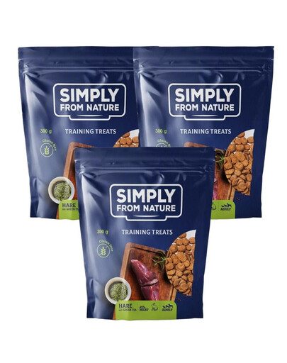 SIMPLY FROM NATURE Maiused treeninguks küülikuliha ja rohelise teega 3 x 300 g