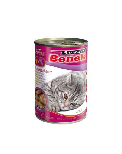 BENEK Super Chunks Chicken & Liver 415 g
