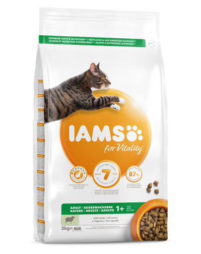 IAMS for Vitality täiskasvanud kassidele lambalihaga 3 kg