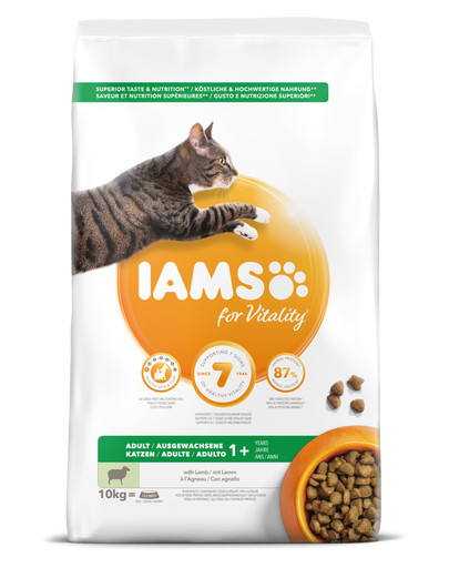 IAMS for Vitality täiskasvanud kassidele lambalihaga 10 kg