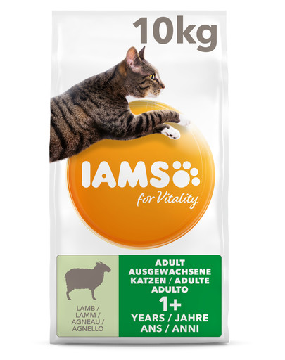 IAMS for Vitality täiskasvanud kassidele lambalihaga 10 kg
