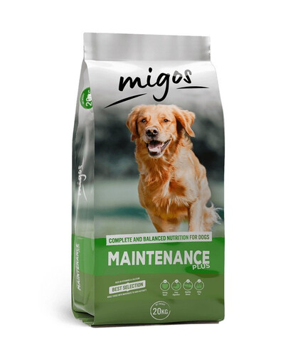 MIGOS Maintenance Plus 20 kg madala aktiivsusega vitamiinidega koertele