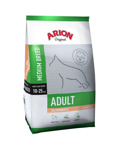 ARION Original täiskasvanud keskmist tõu koertele lõhe ja riis 12 kg