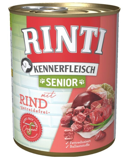 RINTI Kennerfleish Senior Beef 800 g veiseliha vanematele koertele